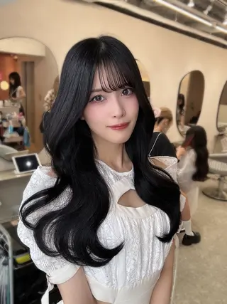 ロング カラー 新宿/韓国風レイヤー エクステ/YUTOのヘアスタイル