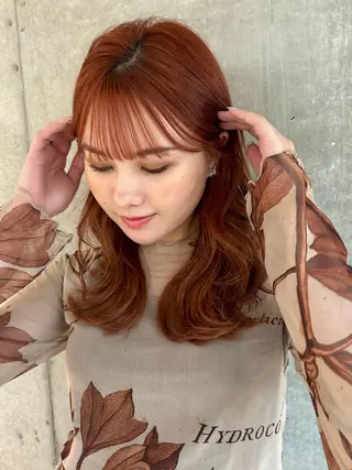 ミディアム カラー 🤎韓国ヘア ベージュ まゆか🤎のヘアスタイル