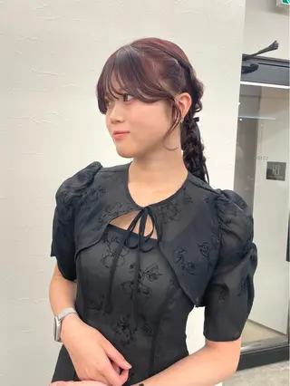 ロング ヘアアレンジ エクステ/大人可愛い カラー🩷RINAのヘアスタイル