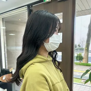 ロング ダブルカラー/韓国 ヘア/さわのあかねのヘアスタイル