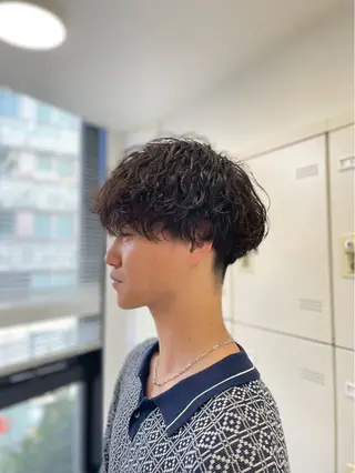 ミディアム カラー パーマ メンズ 🔥メンズ特化🔥 藍斗のヘアスタイル