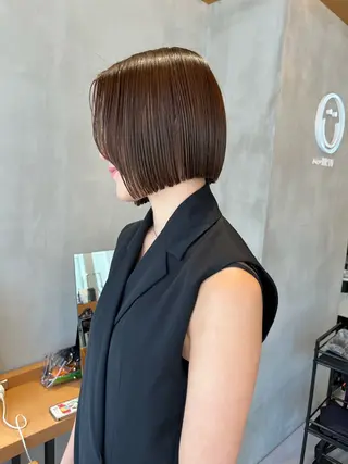 ミディアム カラー ボブ&透明感カラー ♡TOMOEのヘアスタイル