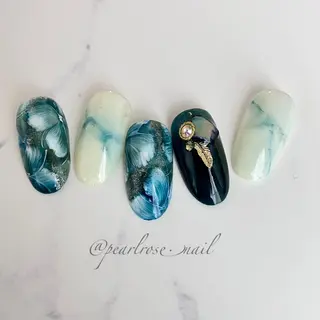 ネイル Beauty salon Ryu・ange所属・PEARL ROSE パールローズのネイルデザイン