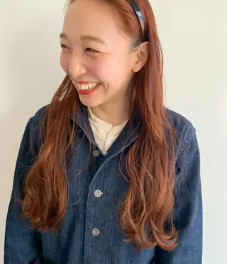 セミロング カラー LORENAO所属・ブリーチなしカラー♡ rinaのヘアスタイル