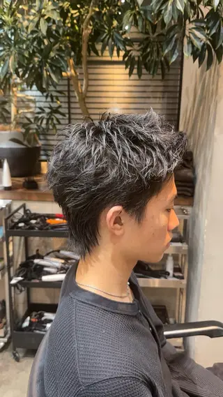 ショート メンズ MEN’S SALON HAVANA所属・渋谷/ピンパーマ /フェード/千尋のヘアスタイル