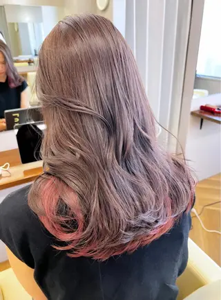 ロング 髪質改善＆ハイトーンカラー Cica神戸三宮元町店所属・福田 美波のヘアスタイル