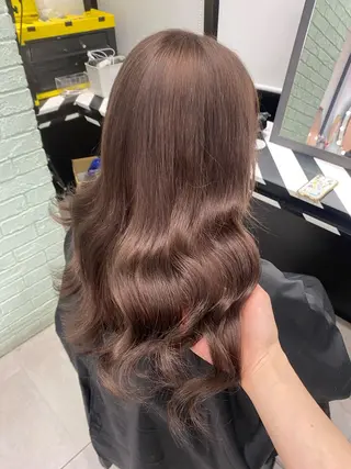 ロング 韓国風モテヘア 🇰🇷aki♡のヘアスタイル
