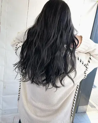 ロング カラー ハイライトカラー✨ グレージュ✨鎌倉光洋のヘアスタイル