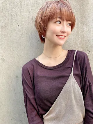 ショート 👑毛流れ、艶髪◉ 縮毛矯正錦糸町ヒガシのヘアスタイル
