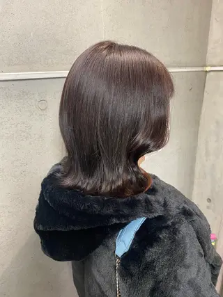 ミディアム カラー 透明感/韓国風 🤍moeka🤍のヘアスタイル
