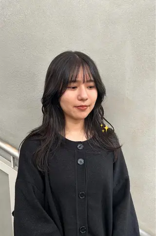 セミロング カラー 艶髪に✧ / 透明感 カラー / 冨成のヘアスタイル