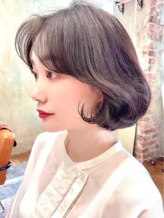 ミディアム カラー パーマ ヘアアレンジ Surpass所属・🌈小顔似合わせ SHIHO🌈のヘアスタイル