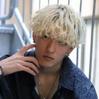 ミディアム カラー パーマ メンズ シースルーマッシュ/ メンズ/KYOHEIのヘアスタイル