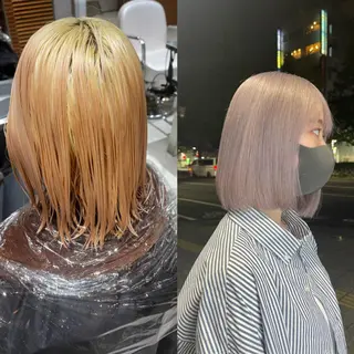 ミディアム LAME所属・RU NAのヘアスタイル