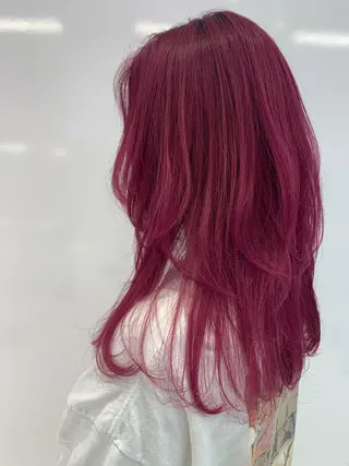 ロング カラー ハッシュカット/ハイ トーン/MANAMIのヘアスタイル