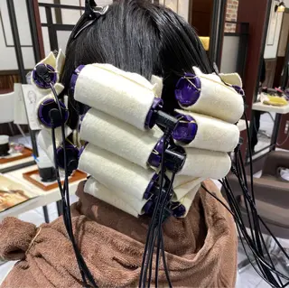 ミディアム パーマ 山崎 航のヘアスタイル