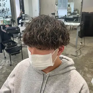 ショート パーマ メンズ メンズ特化美容師/ 藤戸 椋のヘアスタイル