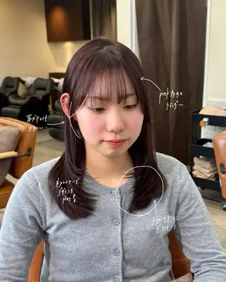 ミディアム VIEW GINZA所属・fitするカット♡ 暖色/ふうか◠‿◠のヘアスタイル