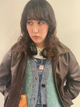 セミロング カラー パーマ ボブレイヤー/ カラー診断/Amiのヘアスタイル