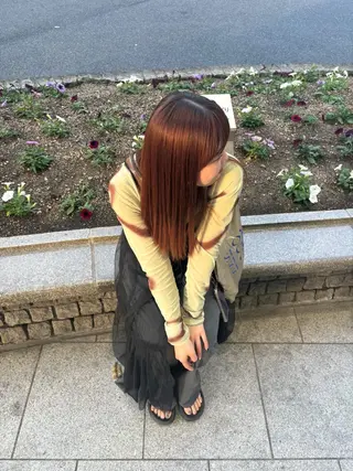 セミロング By THE CALLiiiNG【バイコーリング】所属・広島:ミルキーカラー tsumaのヘアスタイル