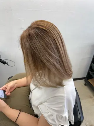 ミディアム カラー Hair Labo NOSH六本松店のヘアスタイル