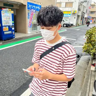 ショート パーマ ヘアアレンジ メンズ キッズ メンズパーマの達人 🌟川内絵人のヘアスタイル