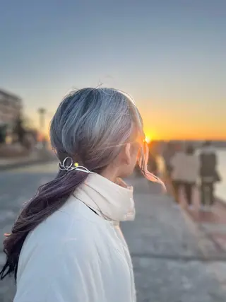 ミディアム カラー AIconic nagoya所属・縮毛矯正/ レイヤー/ミディアムのヘアスタイル