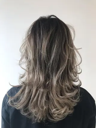 セミロング カラー パーマ ヘアアレンジ メンズ キッズ ネイル マツエク・マツパ Lien 深井店のヘアスタイル