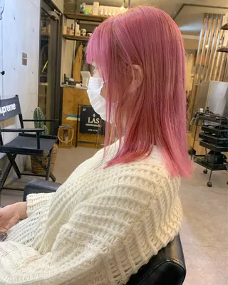 ミディアム カラー 柔らかブラウン/顔周 りレイヤー♡ユウシのヘアスタイル