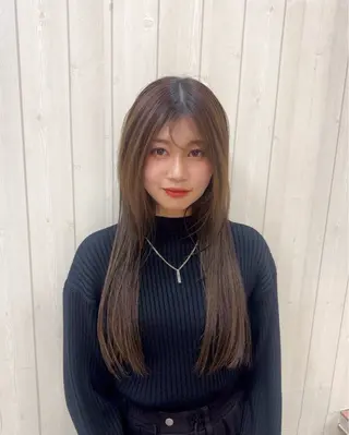 ロング カラー たなか ゆうなのヘアスタイル