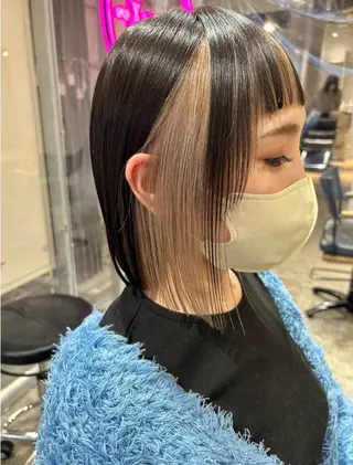ミディアム カラー トミオカ ノアのヘアスタイル