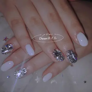 ネイル フィルイン、長さ出し 深爪矯正のネイルデザイン