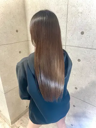 ロング カラー 韓国風/小顔レイヤー /艶カラーのヘアスタイル