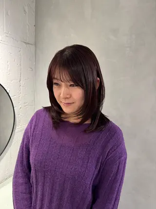 セミロング 顔周りcut・ご相談 ＝新宿しずく🇰🇷のヘアスタイル