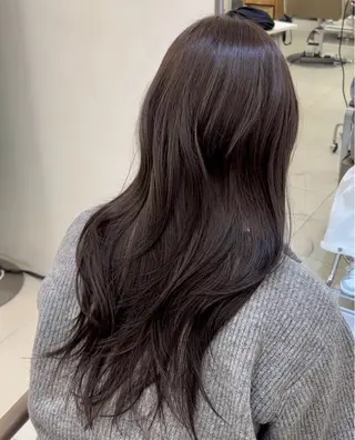 ロング パーマ 韓国式レイヤー パーマ🇰🇷のヘアスタイル