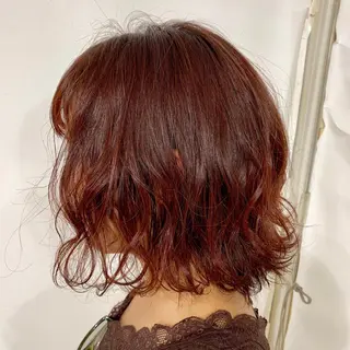 ミディアム カラー 加藤 綾華のヘアスタイル