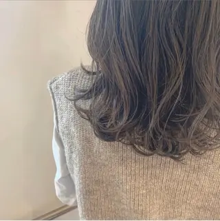 セミロング パーマ カットカラーモデル BASSA上石神井店のヘアスタイル