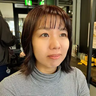 ミディアム カラー 💘 艶モテ/丁寧 カット💘rina.のヘアスタイル