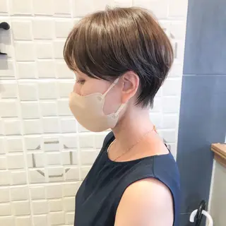 ショート La Bonheur hair reve 池袋西口所属・コテ巻き風パーマ /志村大成のヘアスタイル