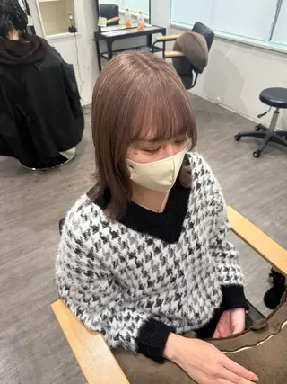 ミディアム カラー 艶髪レイヤー上田 紗也🇰🇷💗のヘアスタイル