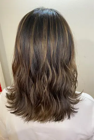 セミロング ブリーチ毛対応酸性 ストレート🌈サキのヘアスタイル