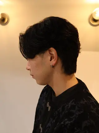 パーマ メンズ 心櫻/メンズパーマ/ ニュアンス/フェザーのヘアスタイル