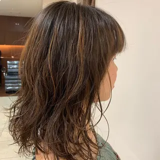 セミロング パーマ ヘアアレンジ 【Sweep】おじま のぞみのヘアスタイル