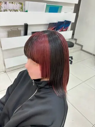 セミロング カラー ヘアアレンジ 🌨️Ash小岩 ハセベ🌨️のヘアスタイル