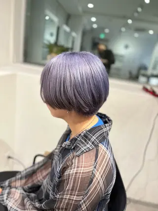 ショート カラー GaKu/ハイトーン /ブリーチ/ブロンドのヘアスタイル