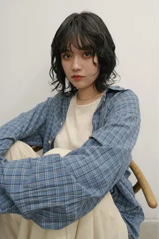 セミロング ボブカットモデル/パ ーマ/harunaのヘアスタイル