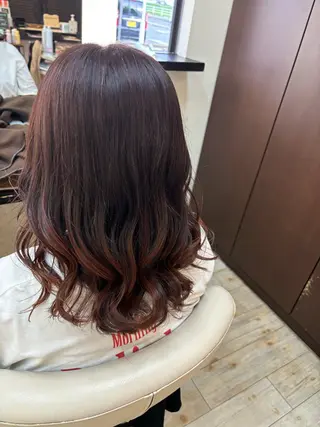 ミディアム ルプラボウ／艶カラー ／髪質改善／アサミのヘアスタイル
