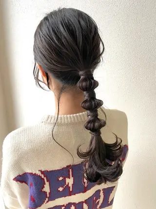 ロング カラー ヘアアレンジ 沢田 瞳のヘアスタイル