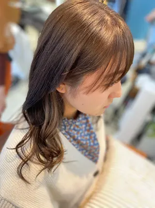 ロング カラー 福田 里央のヘアスタイル