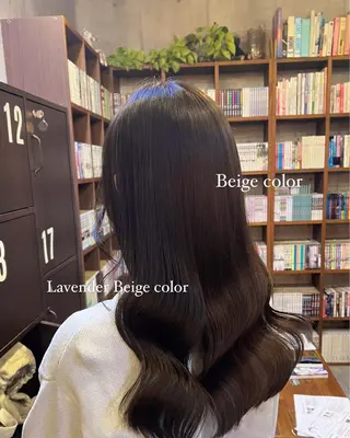 セミロング カラー soft beige naoki.のヘアスタイル